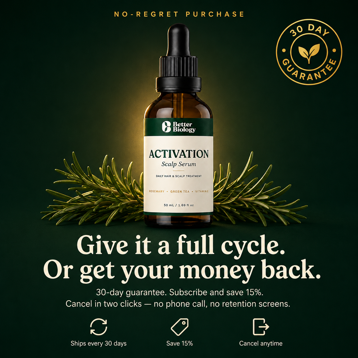 Scalp Activation Serum — Rosemary + Green Tea & Vitamin E